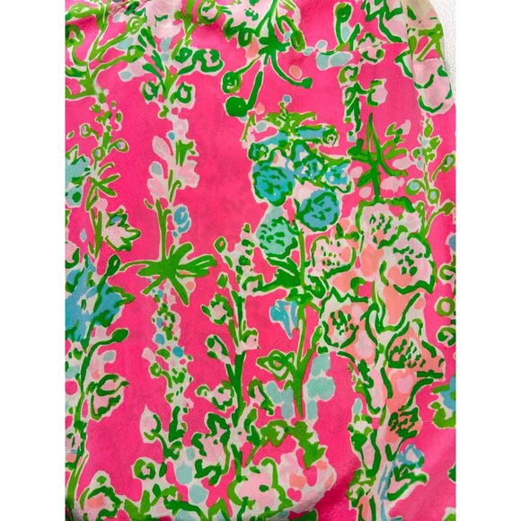 Lilly Pulitzer Southern Charm Pink Green Floral Silk Cipriani Tank Blouse XS - Picture 5 of 5